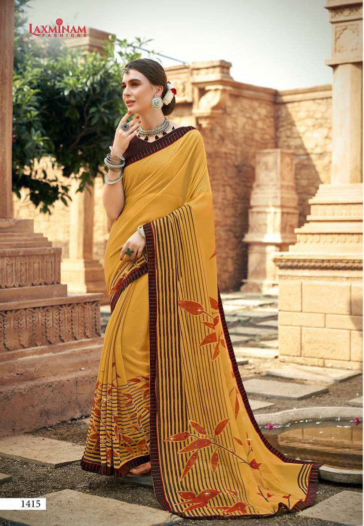Laxminam Palki New Fancy Ethnic Wear Georgette Saree Collection